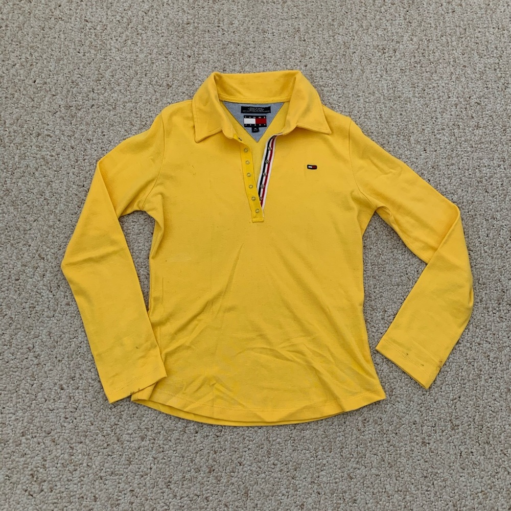 Tommy Hillfiger yellow polo, size medium